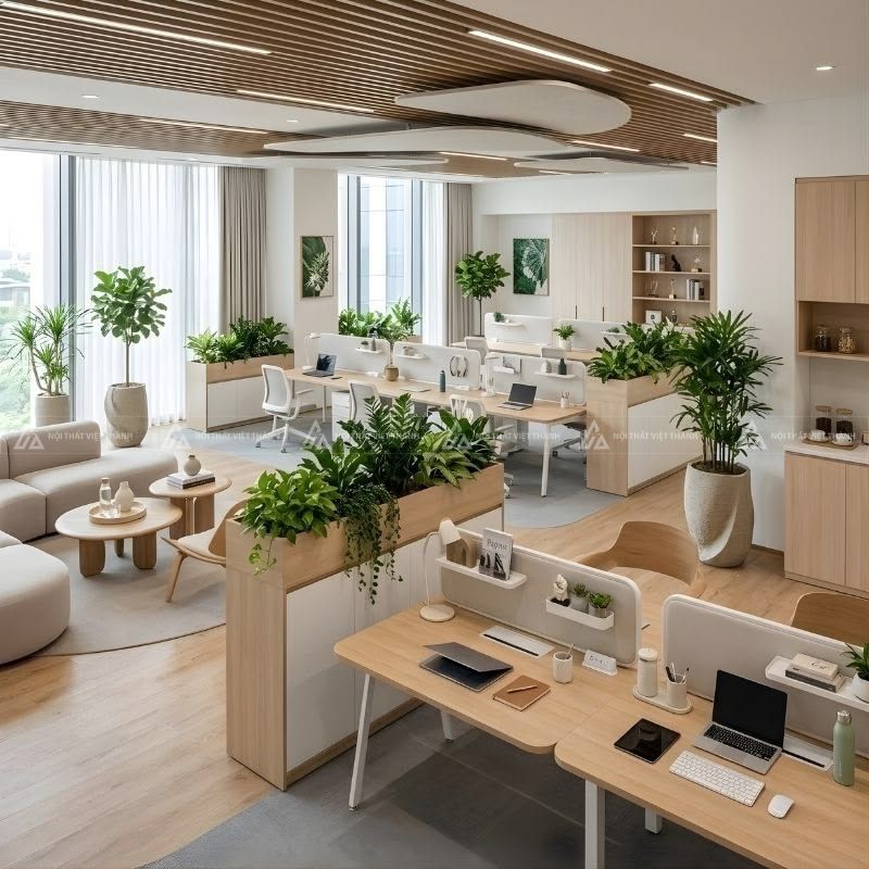 Cải tạo văn phòng kết hợp cây xanh thông thoáng