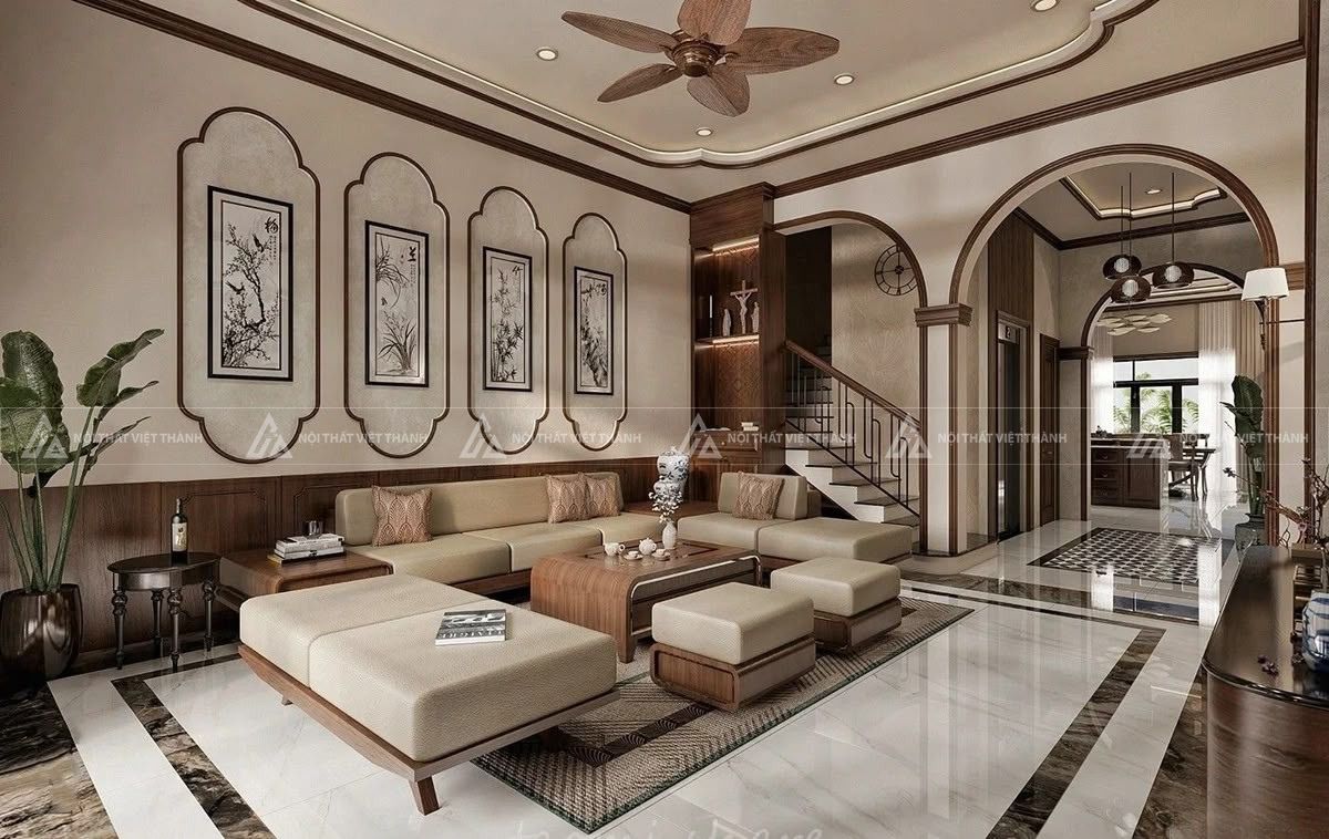 Nội thất nhà cấp 4 phong cách Á Đông