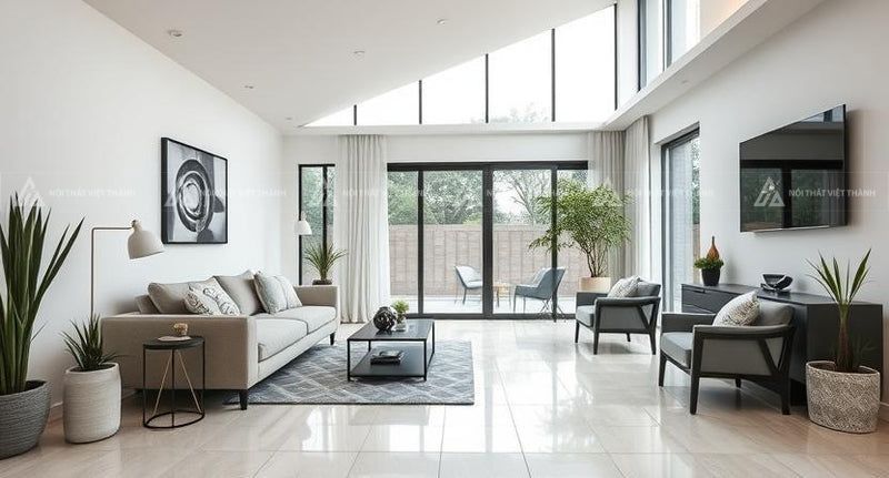 Nội thất phòng khách dành cho nhà cấp 4