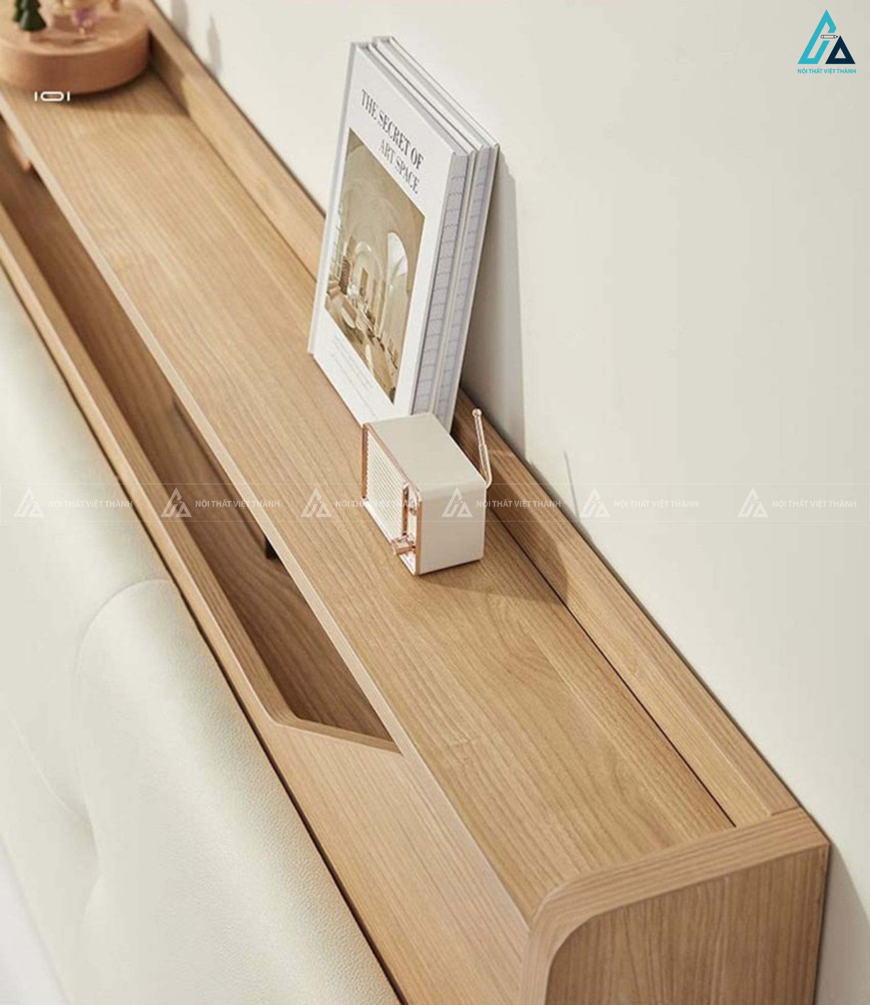 Giường gỗ công nghiệp đa năng tích hợp kệ sách và ngăn chứa đồ 6