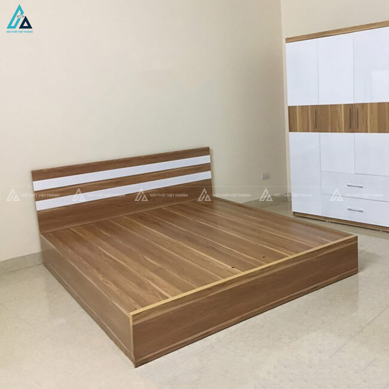 Mẫu giường ngủ gỗ công nghiệp tối giản phù hợp mọi không gian sống 1