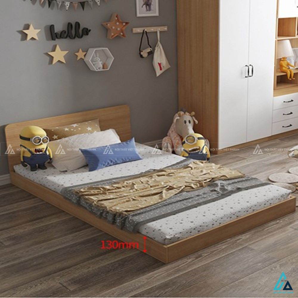 Giường gỗ công nghiệp bệt phong cách Nhật Bản tối giản 3