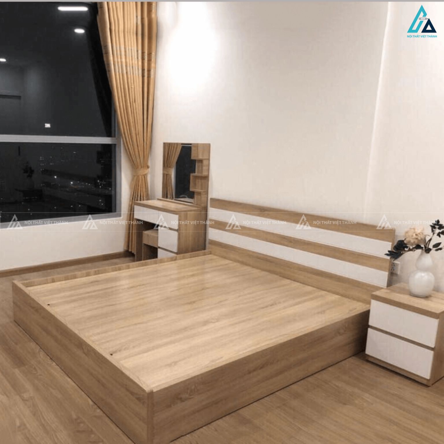 Mẫu giường ngủ gỗ công nghiệp tối giản phù hợp mọi không gian sống