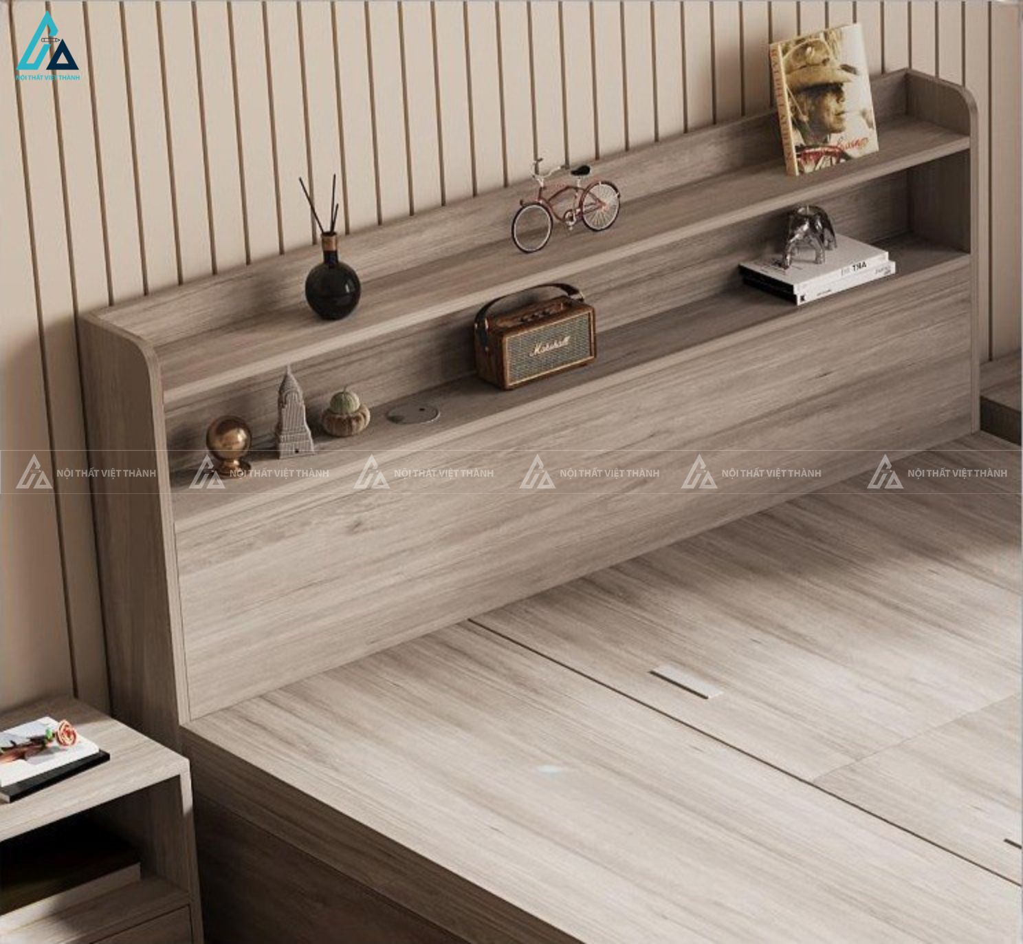 Giường gỗ công nghiệp thiết kế ngăn kéo thông minh tinh tế gọn gàng 4