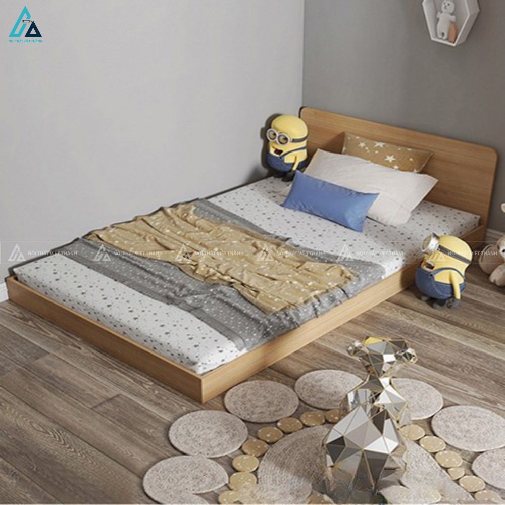 Giường gỗ công nghiệp bệt phong cách Nhật Bản tối giản 4