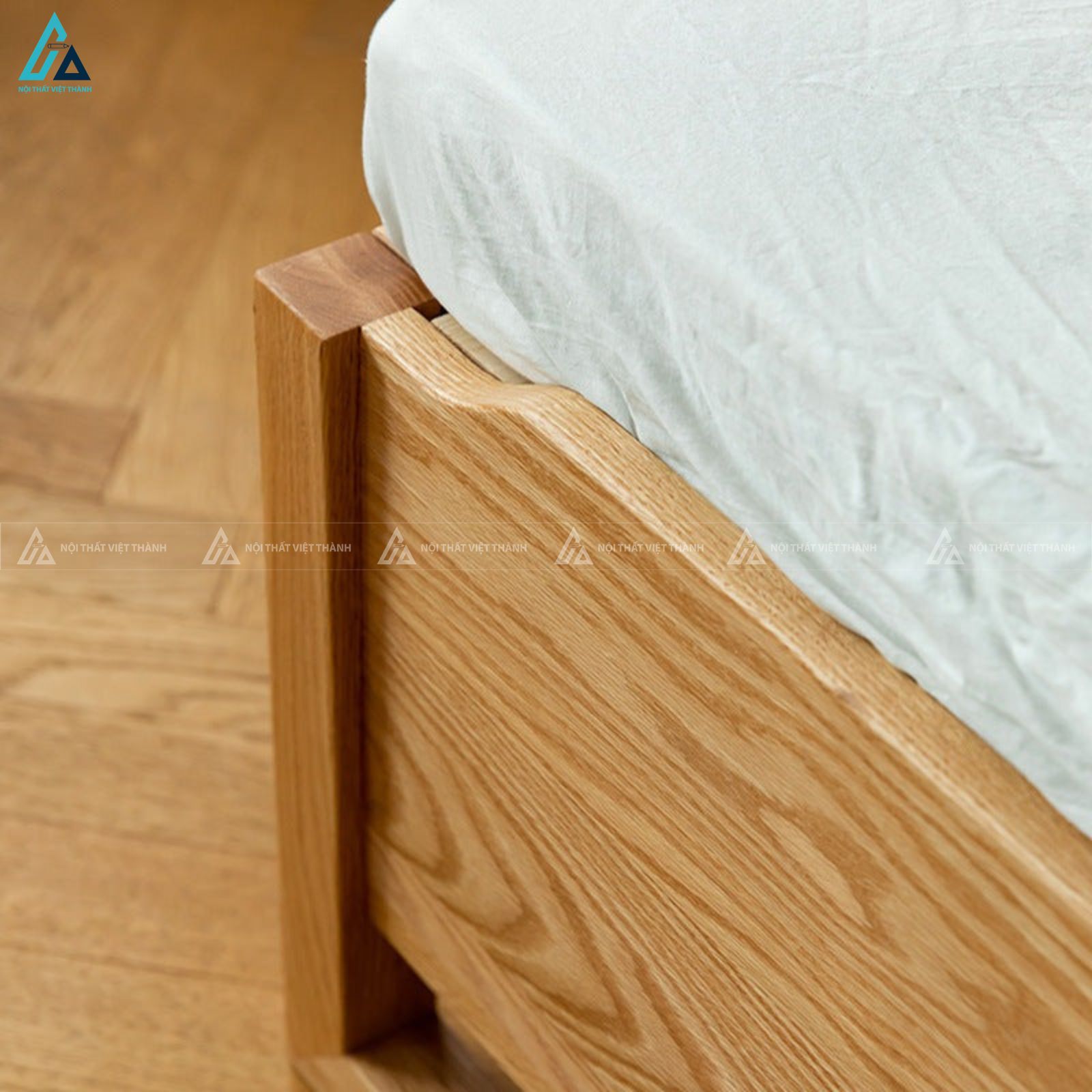 Giường ngủ gỗ tự nhiên tối giản tích hợp ngăn kéo chứa đồ tiện nghi 2