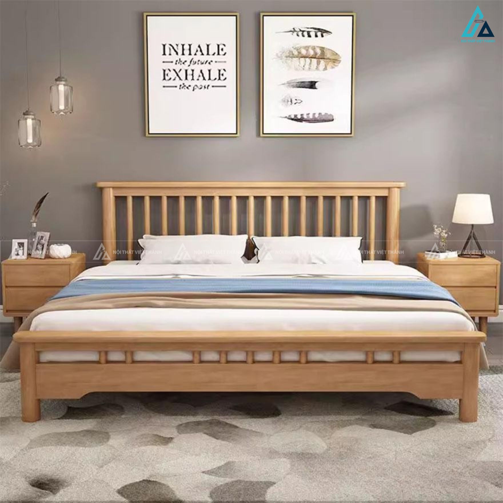 Giường ngủ gỗ tự nhiên tối giản đẳng cấp cho không gian sống đẹp 2