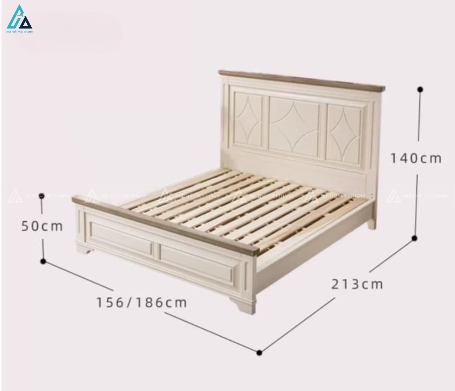 Giường ngủ gỗ tự nhiên phong cách Bắc Âu nhẹ nhàng cho phòng ngủ 6