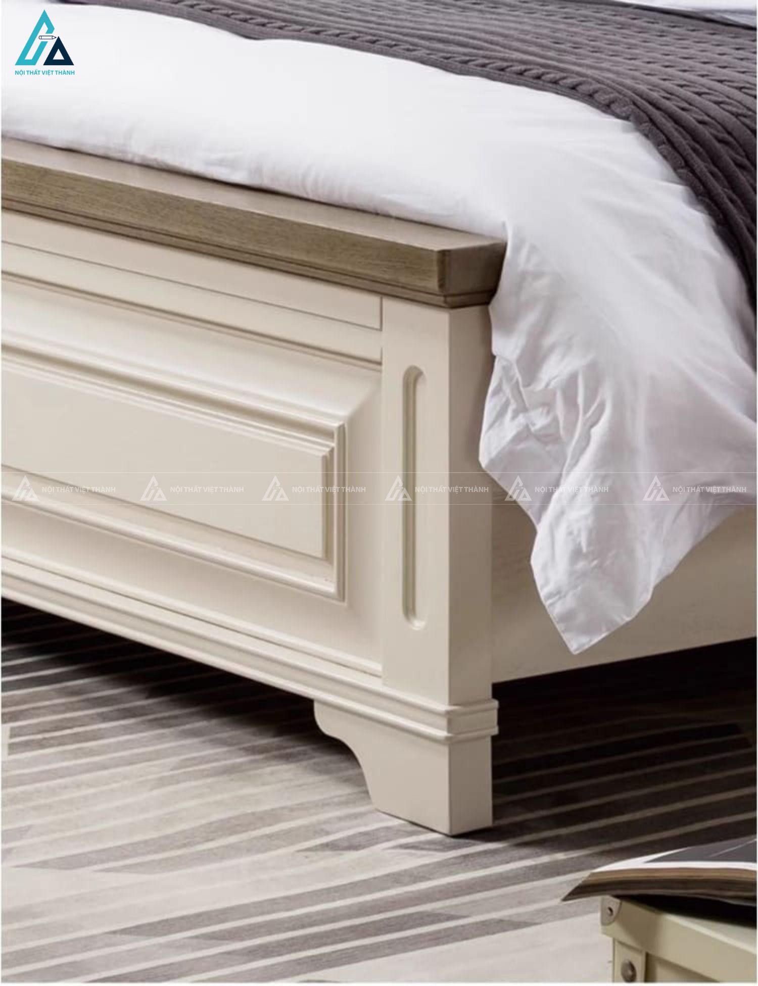 Giường ngủ gỗ tự nhiên phong cách Bắc Âu nhẹ nhàng cho phòng ngủ 5