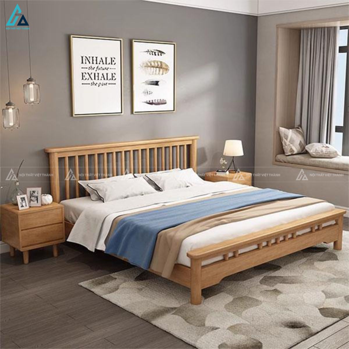 Giường ngủ gỗ tự nhiên tối giản đẳng cấp cho không gian sống đẹp 3