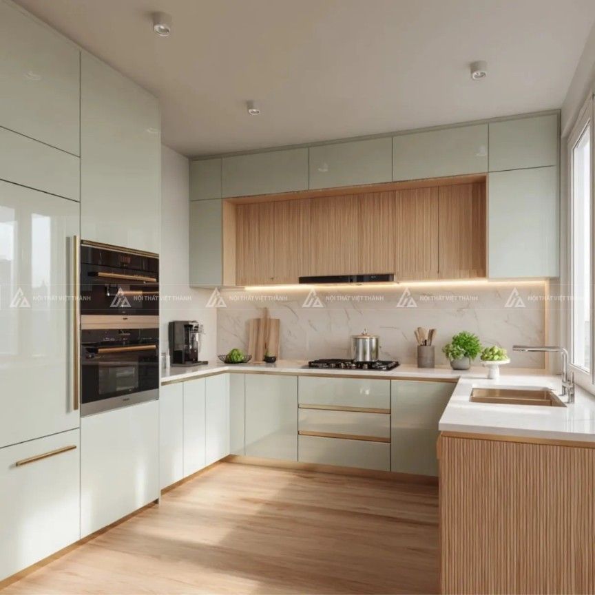 Mẫu bếp cho nhà hướng Nam đầy đủ công năng