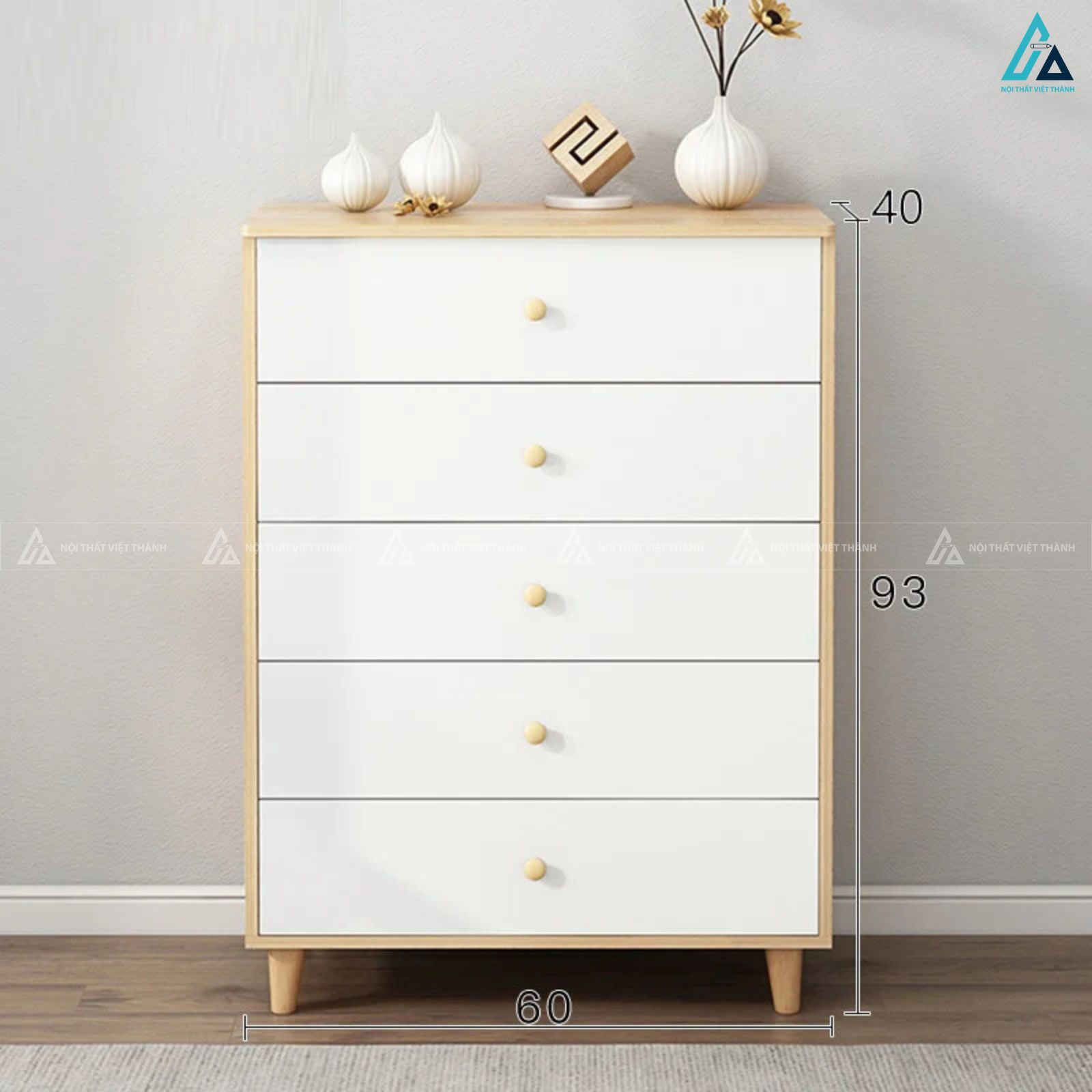 Kệ tivi gỗ công nghiệp phối màu hiện đại kèm hộc mở tiện ích 4