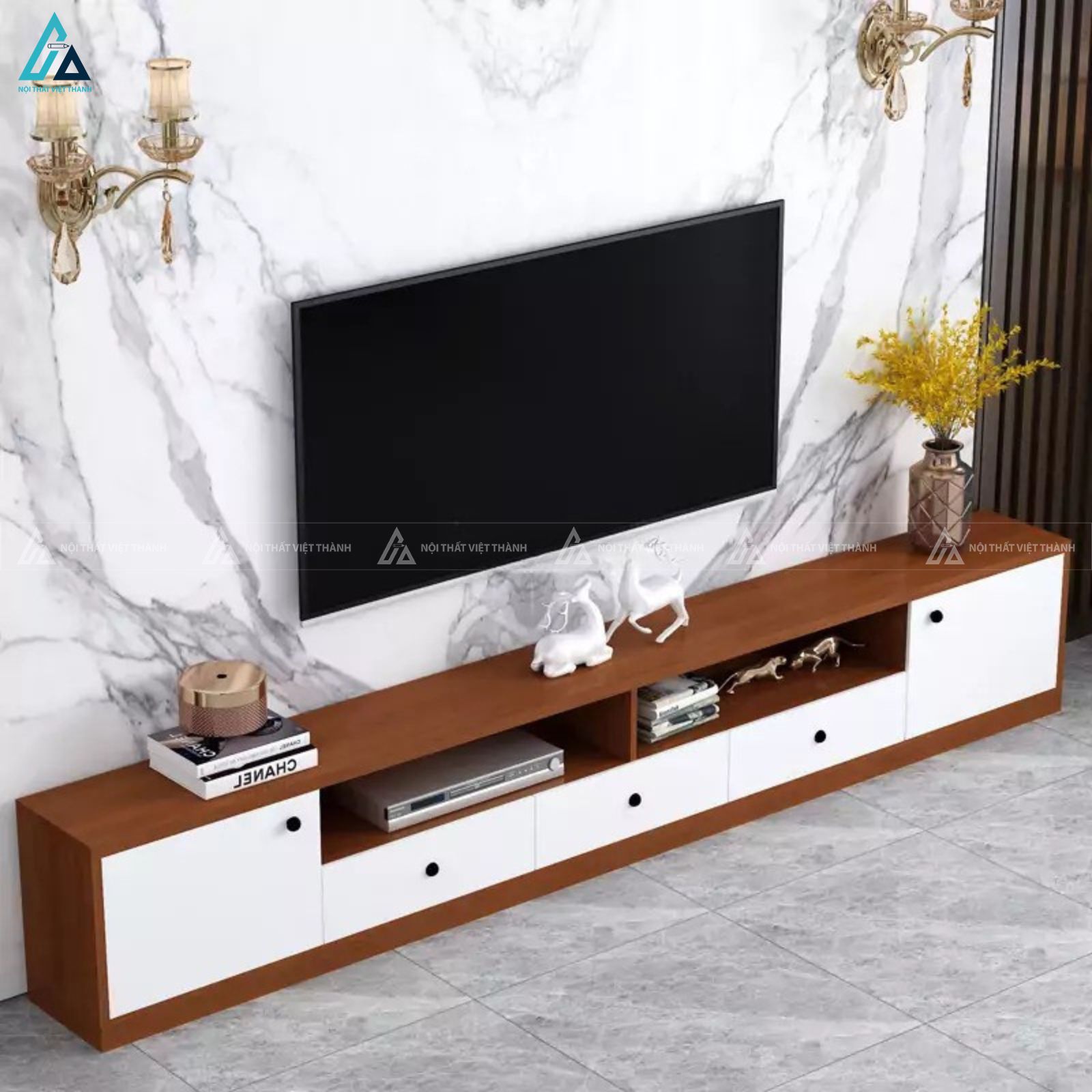 Kệ tivi gỗ công nghiệp hiện đại thiết kế khoa học tiện dụng 4