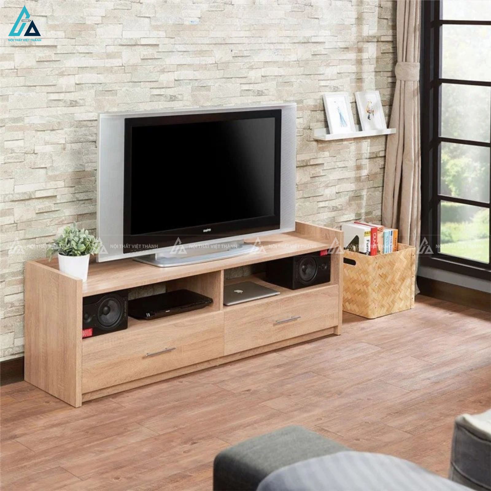 Kệ tivi gỗ công nghiệp bền đẹp phong cách tối giản tinh tế