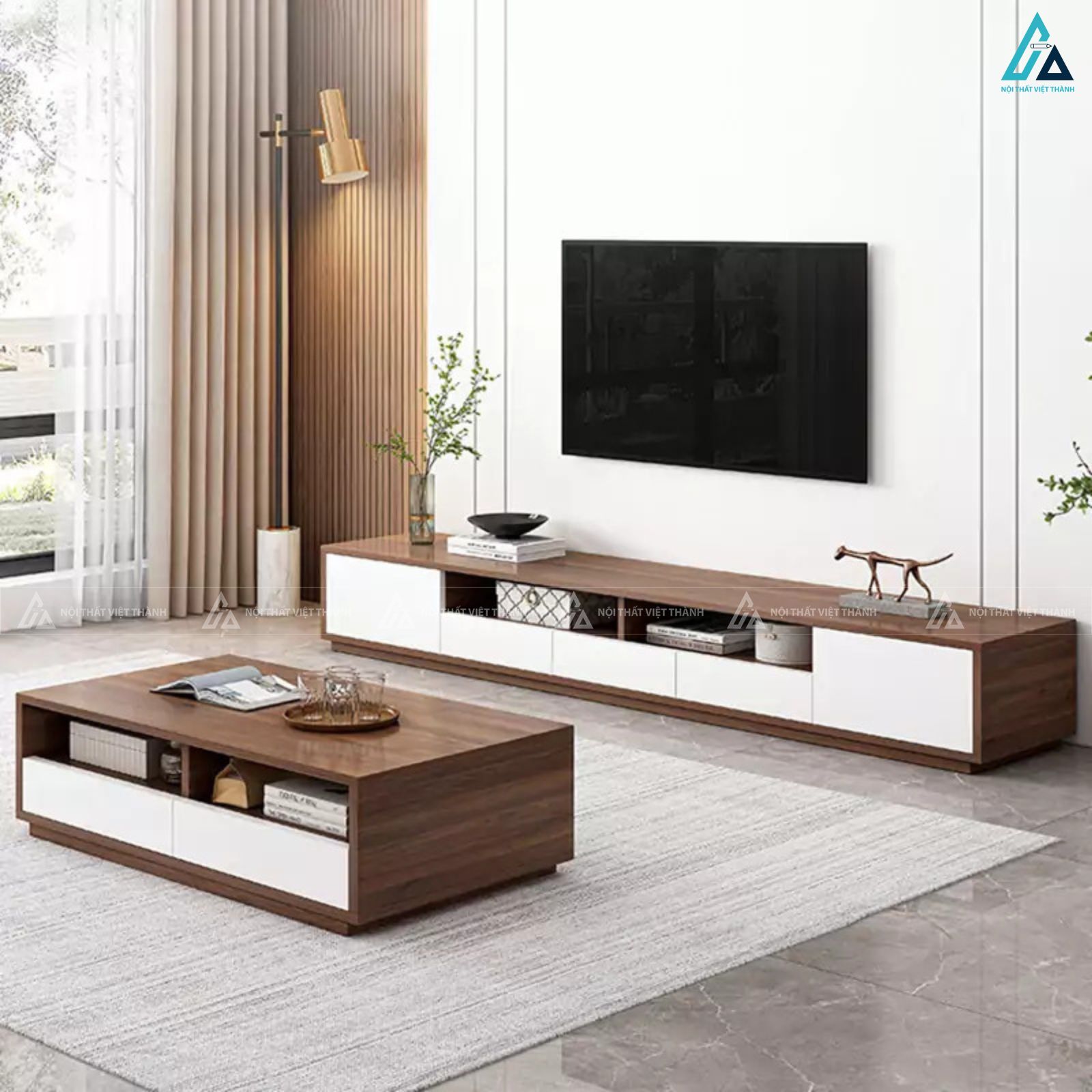 Kệ tivi gỗ công nghiệp hiện đại thiết kế khoa học tiện dụng 6