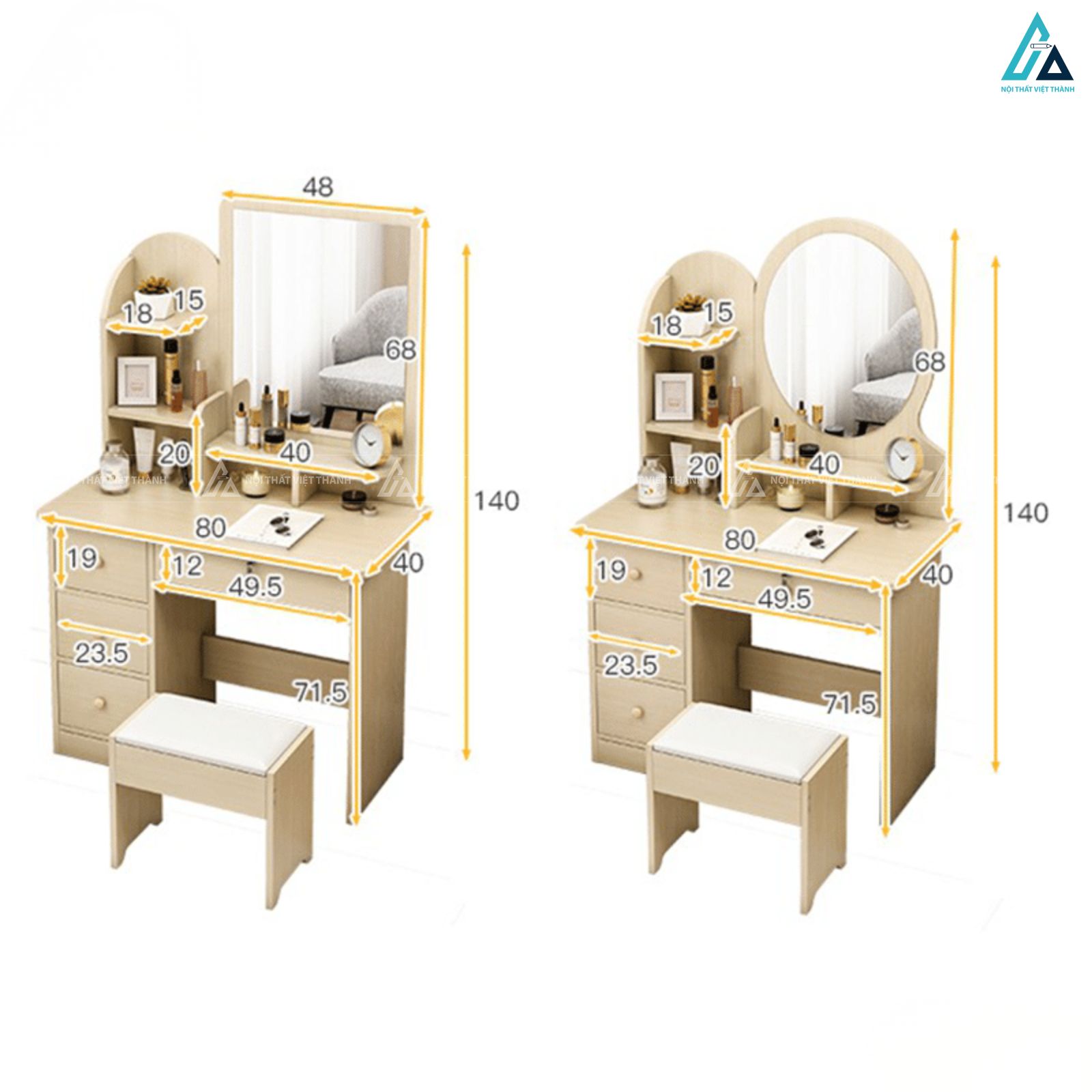 Mẫu bàn trang điểm có gương soi sang trọng bền bỉ chất lượng 3