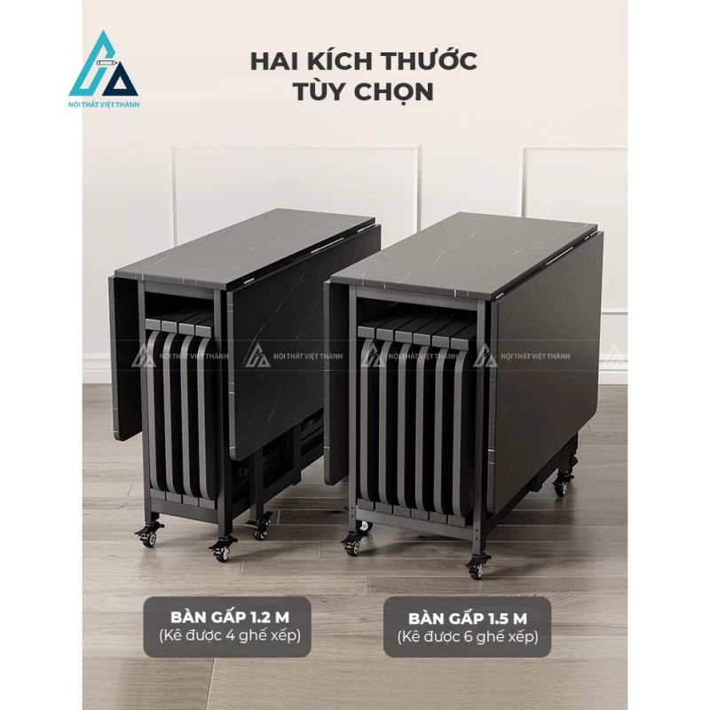 Bộ bàn ăn thiết kế gấp gọn thông minh đi kèm ghế xếp tiện lợi 1