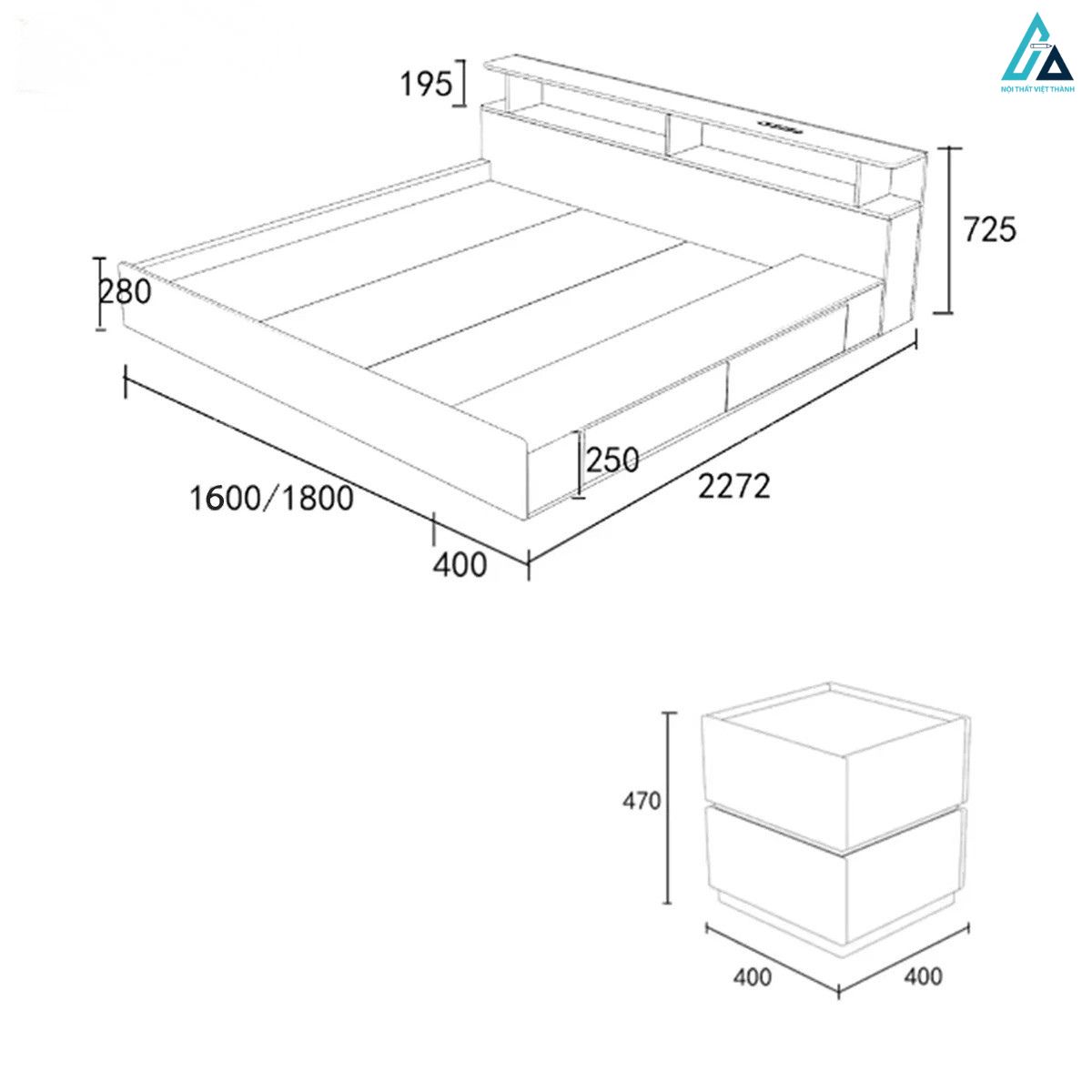 Giường ngủ gỗ công nghiệp phong cách tối giản cho phòng ngủ ấm cúng 5