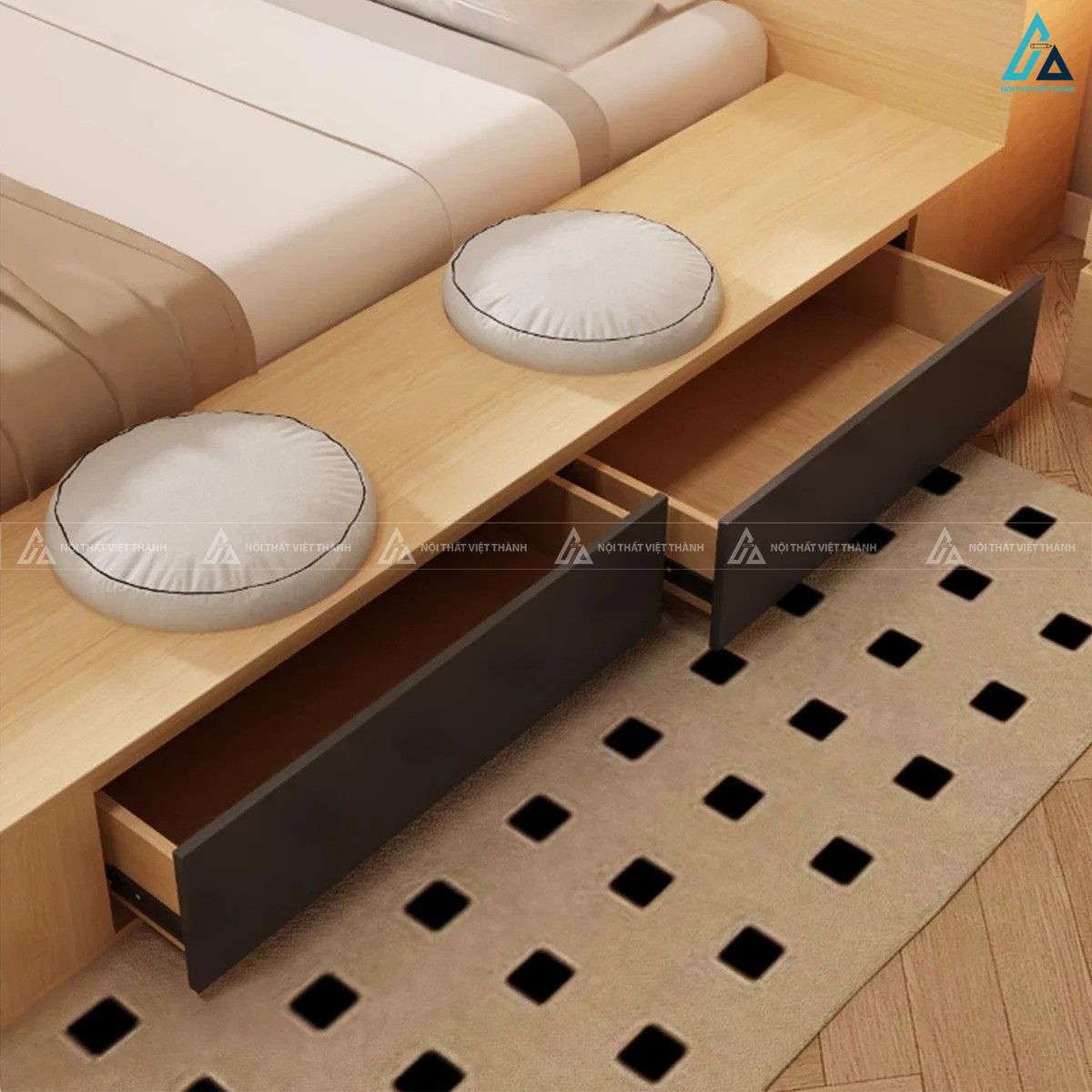 Giường ngủ gỗ công nghiệp phong cách tối giản cho phòng ngủ ấm cúng 4