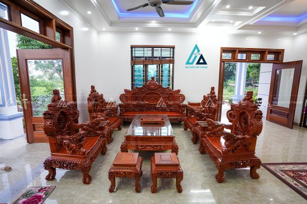 Bộ salon gỗ chạm rồng đẳng cấp khẳng định vị thế 1