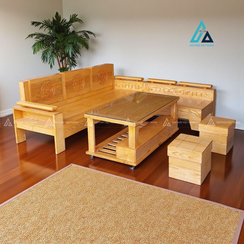 Bộ salon góc hiện đại tối ưu không gian tiếp khách gia đình