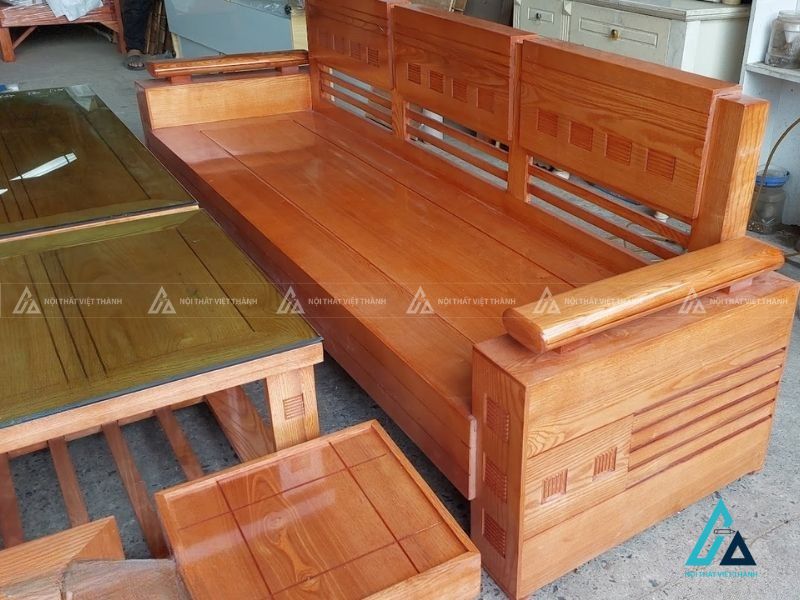 Bộ salon gỗ tối giản mang nét thanh lịch cho phòng khách nhỏ 2