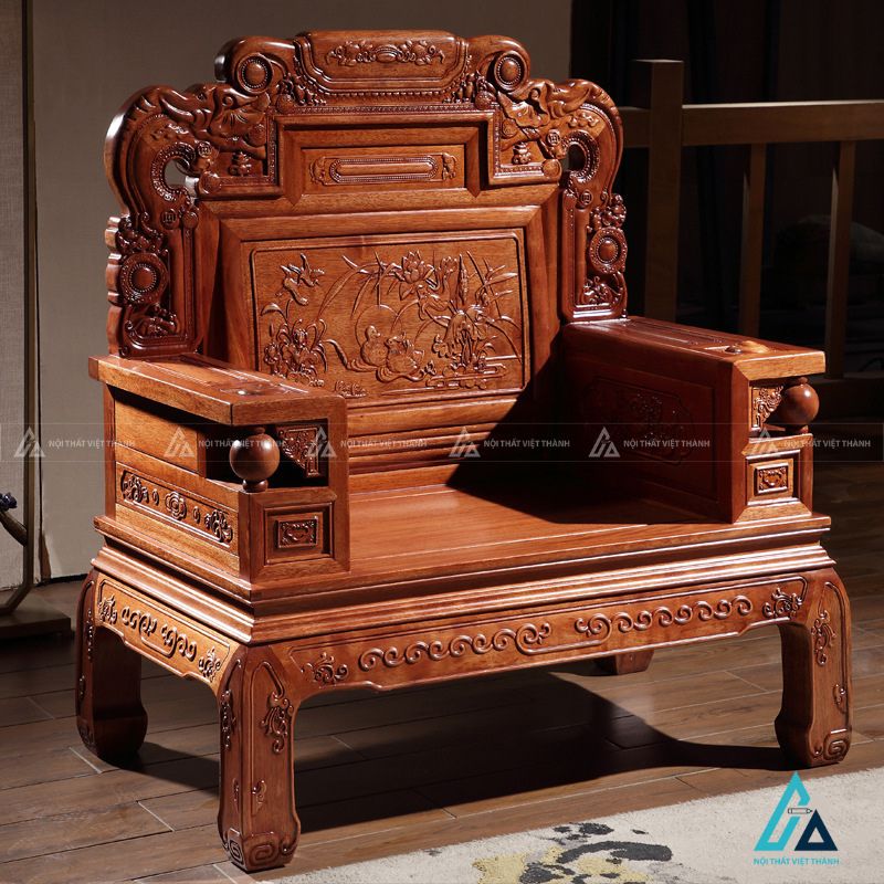 Bộ salon gỗ chạm khắc nghệ thuật tinh tế cho phòng khách 3