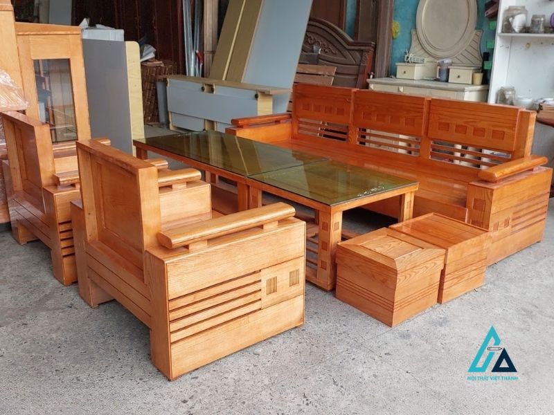 Bộ salon gỗ tối giản mang nét thanh lịch cho phòng khách nhỏ 4
