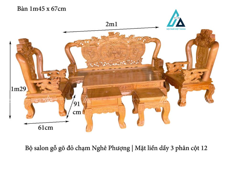 Bộ salon chạm khắc kỳ công kiến tạo không gian tiếp khách sang trọng 4