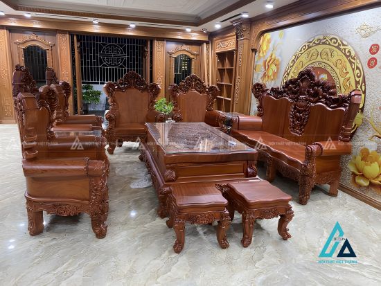 Bộ bàn ghế salon chạm khắc cầu kỳ đẳng cấp cho phòng khách 5
