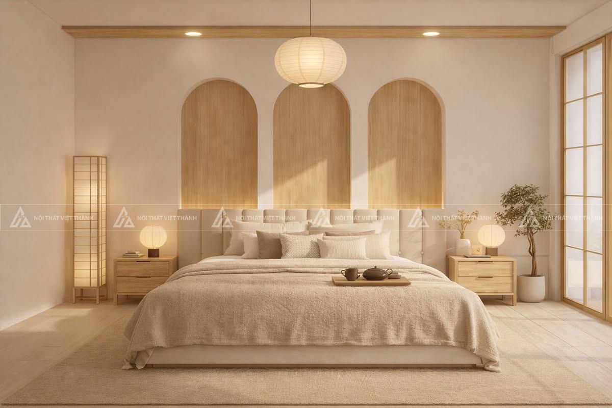 Mẫu phòng ngủ 20m2 gọn gàng và thông thoáng