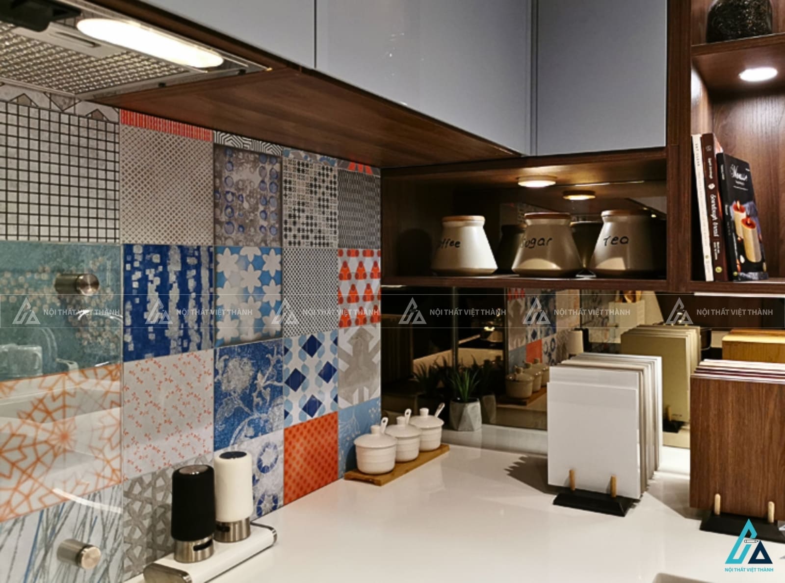 Bộ tủ bếp acrylic cao cấp phối màu ấn tượng đẳng cấp sang trọng 1