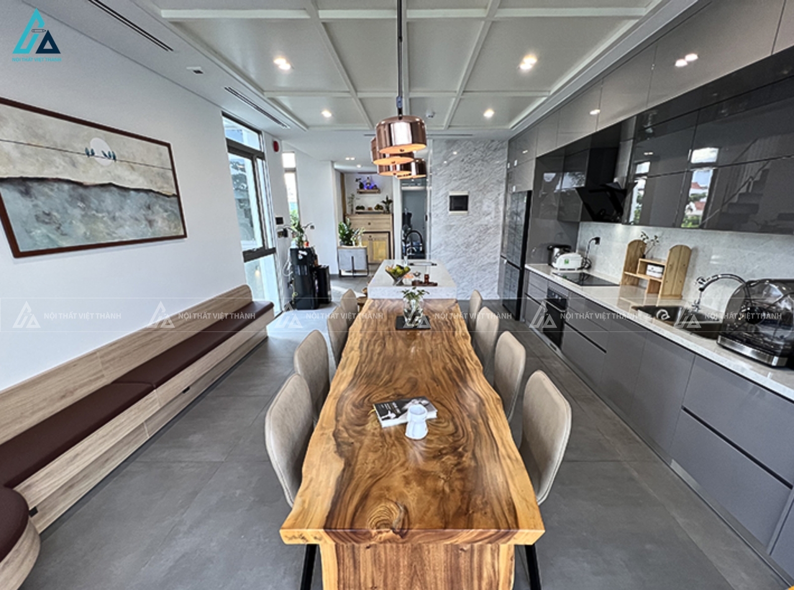Tủ bếp acrylic bóng gương thời thượng thiết kế chuyên nghiệp đẳng cấp 2