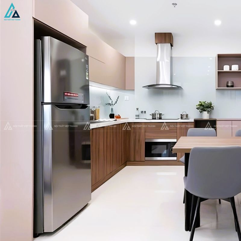 Tủ bếp mdf sang trọng tích hợp công năng hoàn hảo cho gia đình 1