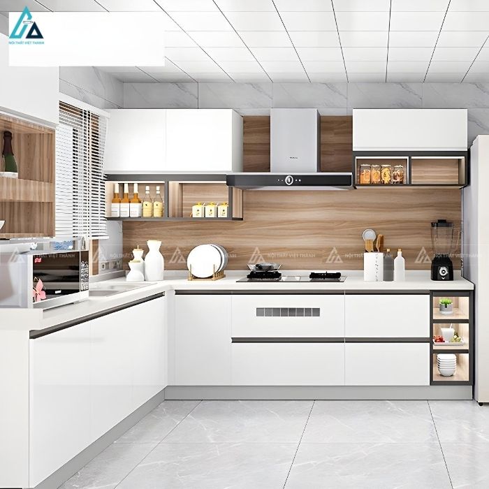 Tủ bếp mdf phong cách hiện đại tích hợp đầy đủ tiện nghi 1