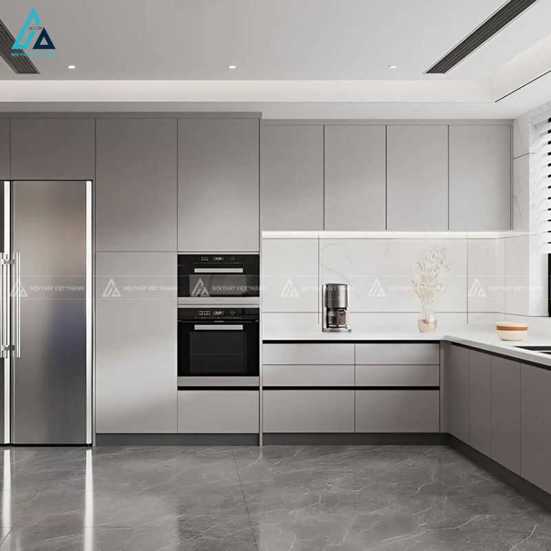 Mẫu tủ bếp mdf chữ u hiện đại sang trọng tối ưu công năng 1