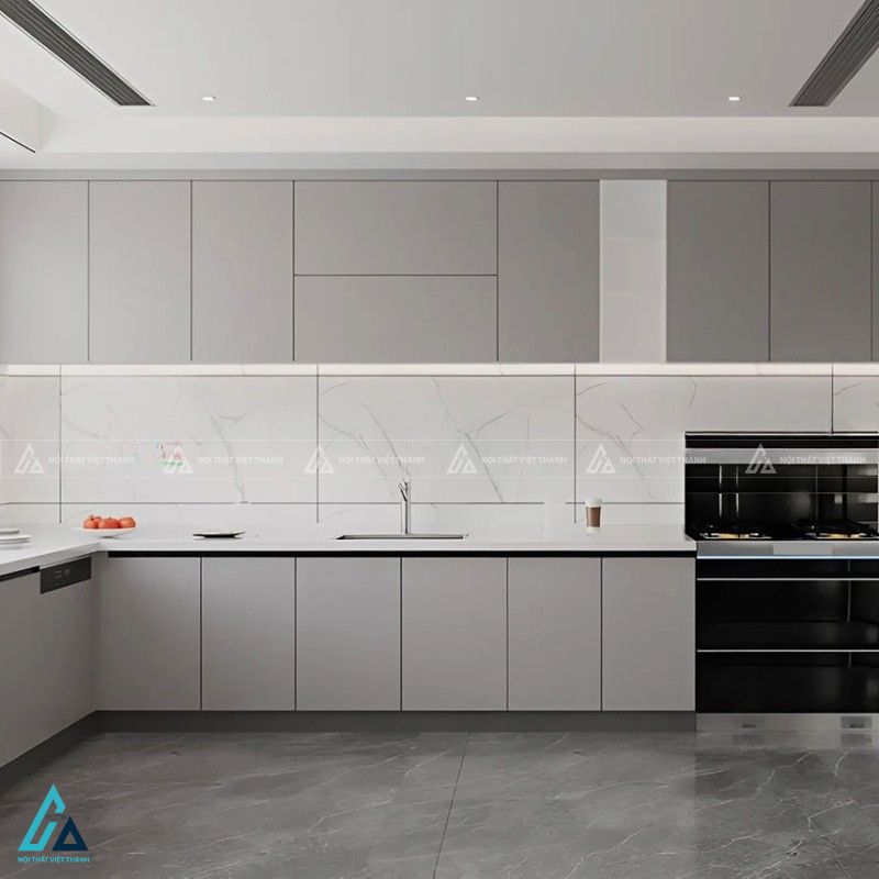 Mẫu tủ bếp mdf chữ u hiện đại sang trọng tối ưu công năng 2