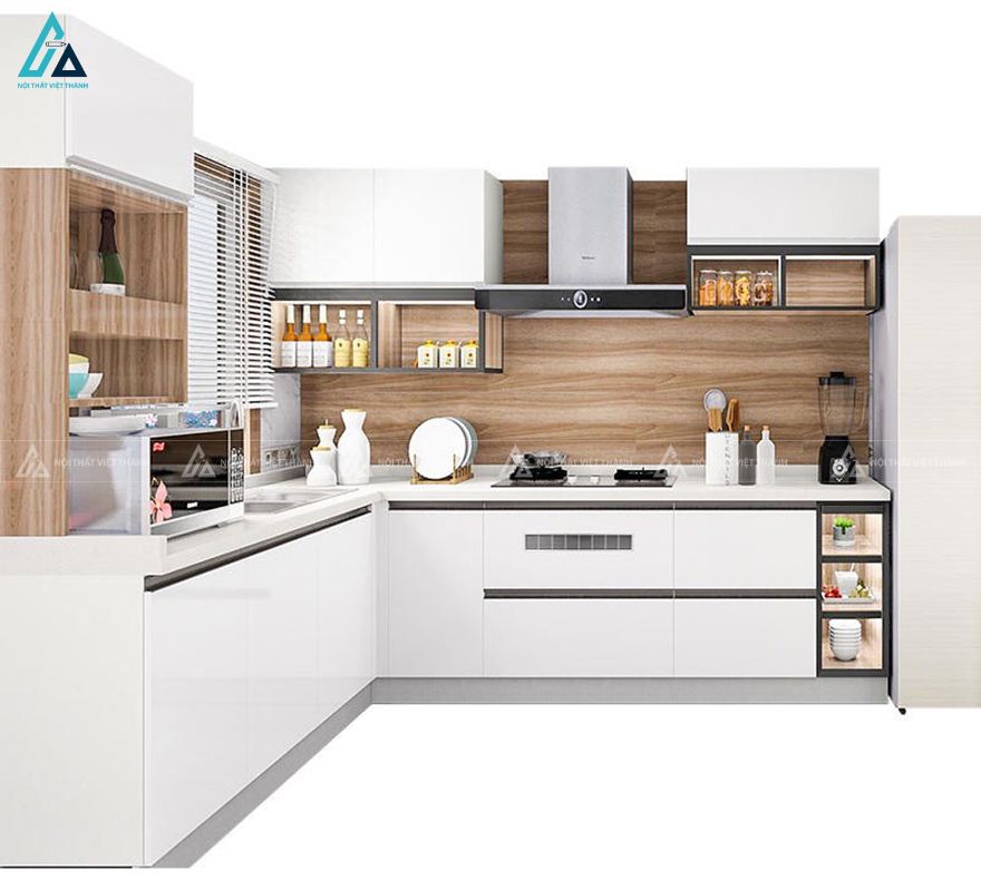 Tủ bếp mdf phong cách hiện đại tích hợp đầy đủ tiện nghi 2