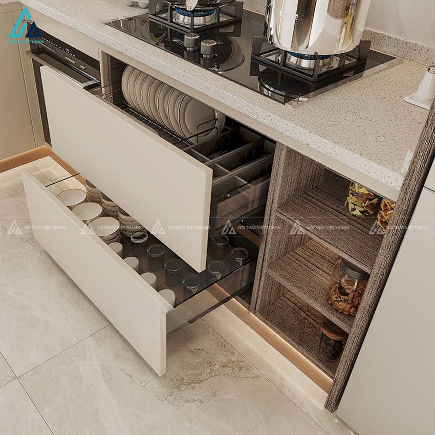 Mẫu tủ bếp mdf chữ L hiện đại nâng tầm vẻ đẹp phòng bếp 4