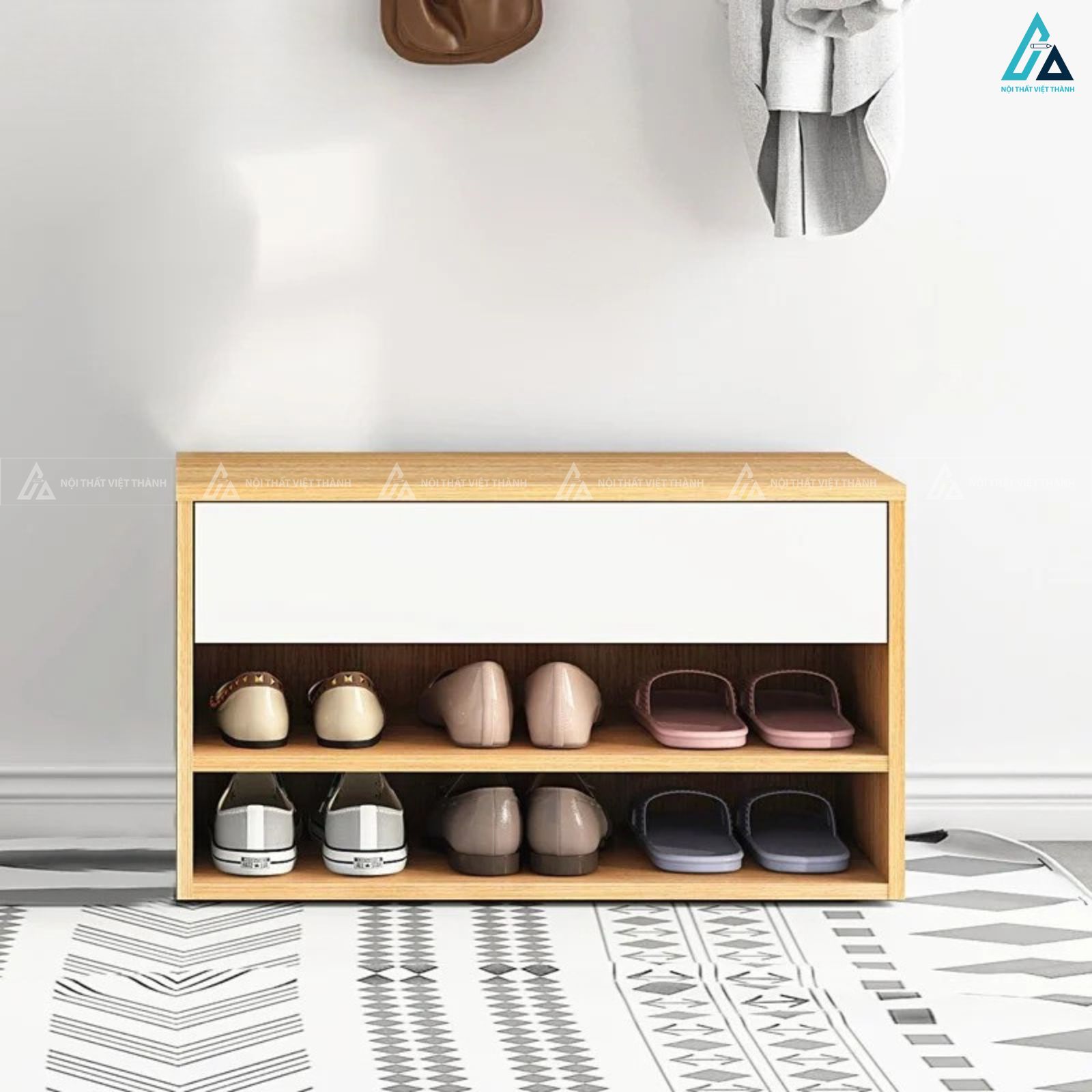 Kệ tủ giày gỗ công nghiệp cao cấp thiết kế hài hòa đẹp mắt 2