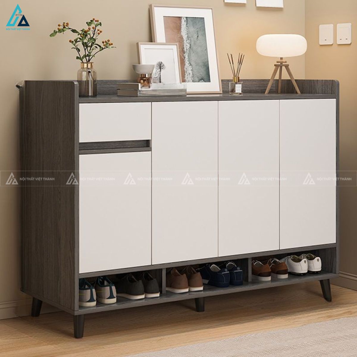 Mẫu tủ giày dép thông minh chất lượng cao thiết kế chắc chắn 1