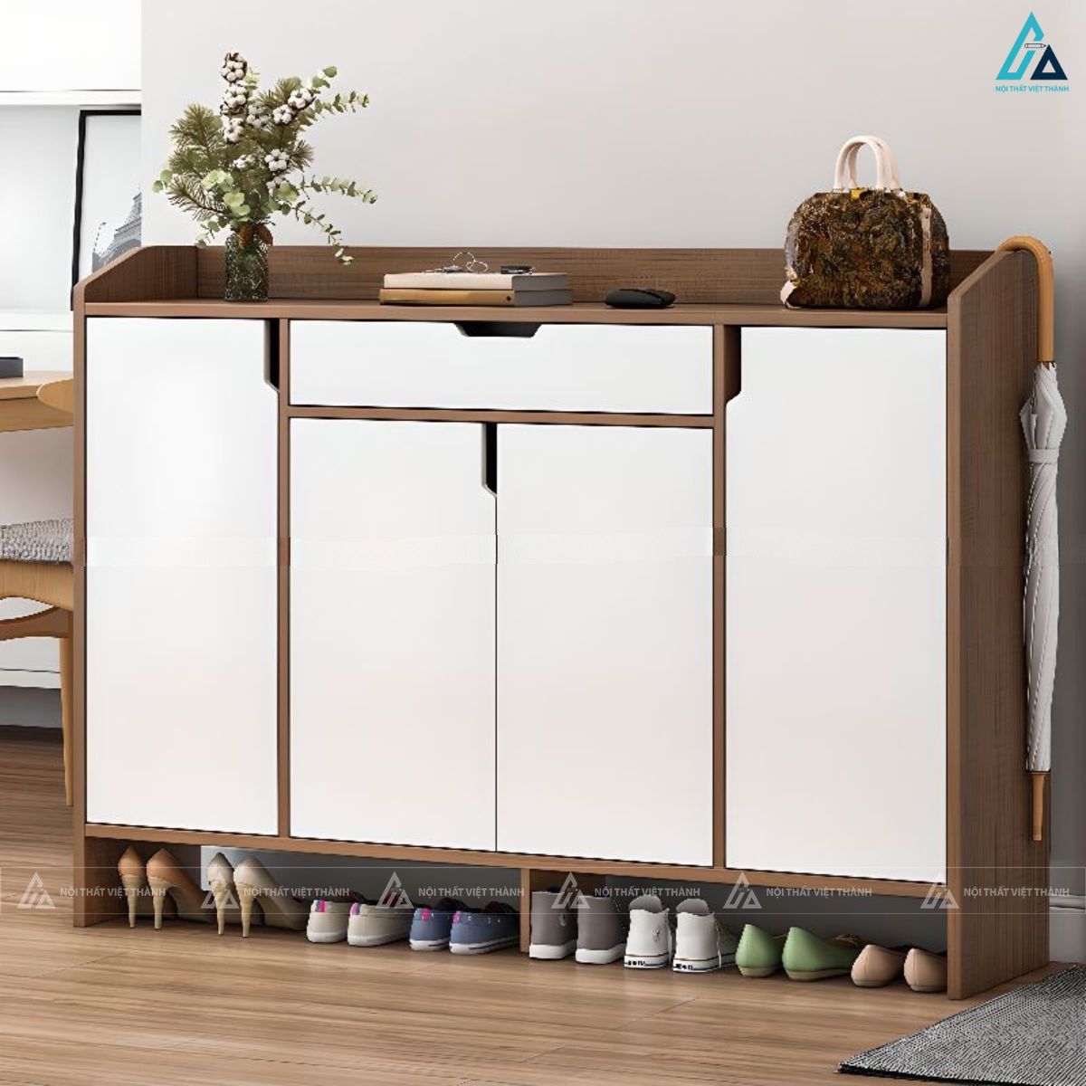 Tủ giày dép thông minh phối màu hiện đại kèm ngăn kéo tiện dụng 4