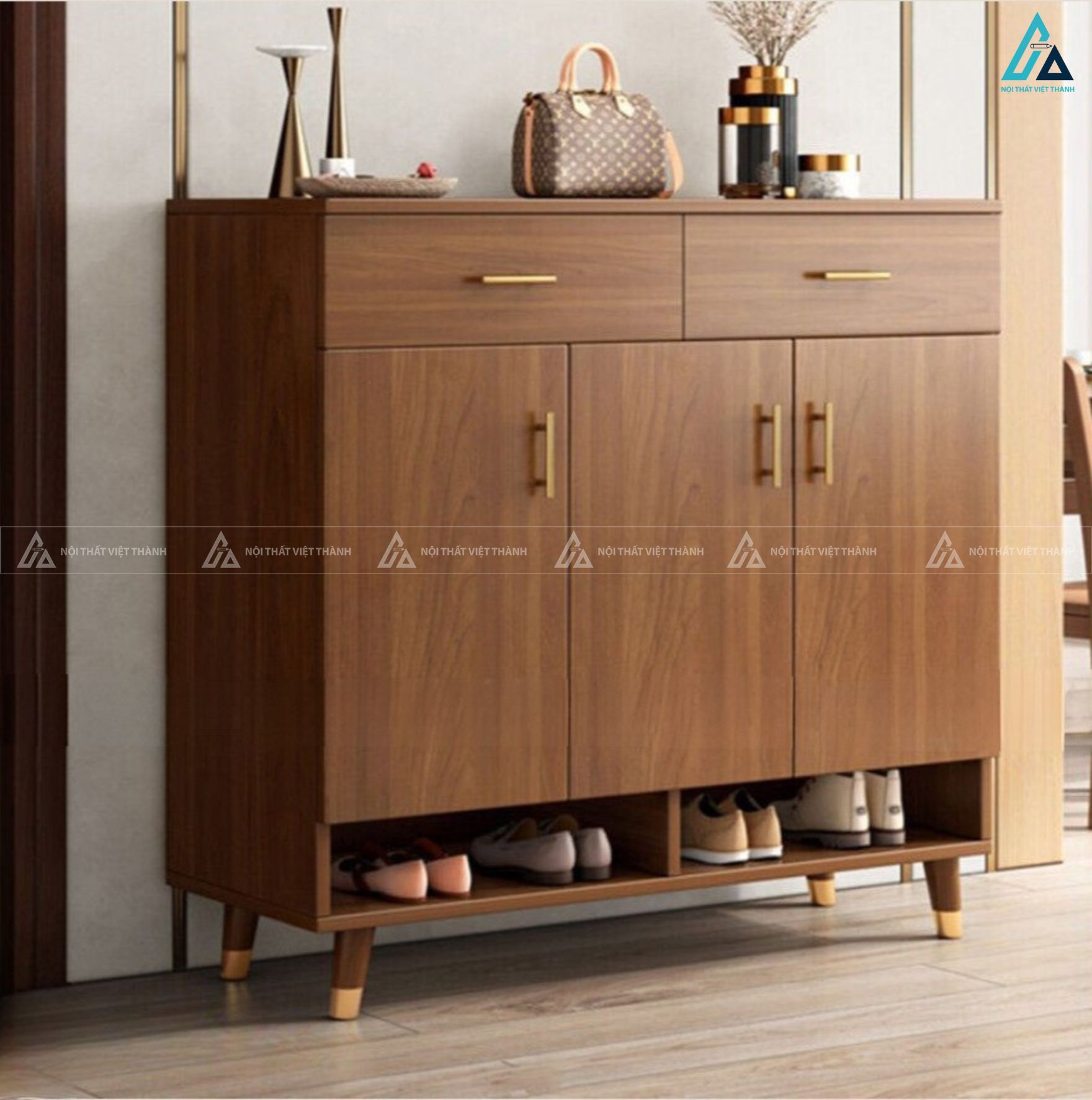 Mẫu tủ giày dép đa năng kết hợp ngăn kéo chứa đồ tiện dụng 2