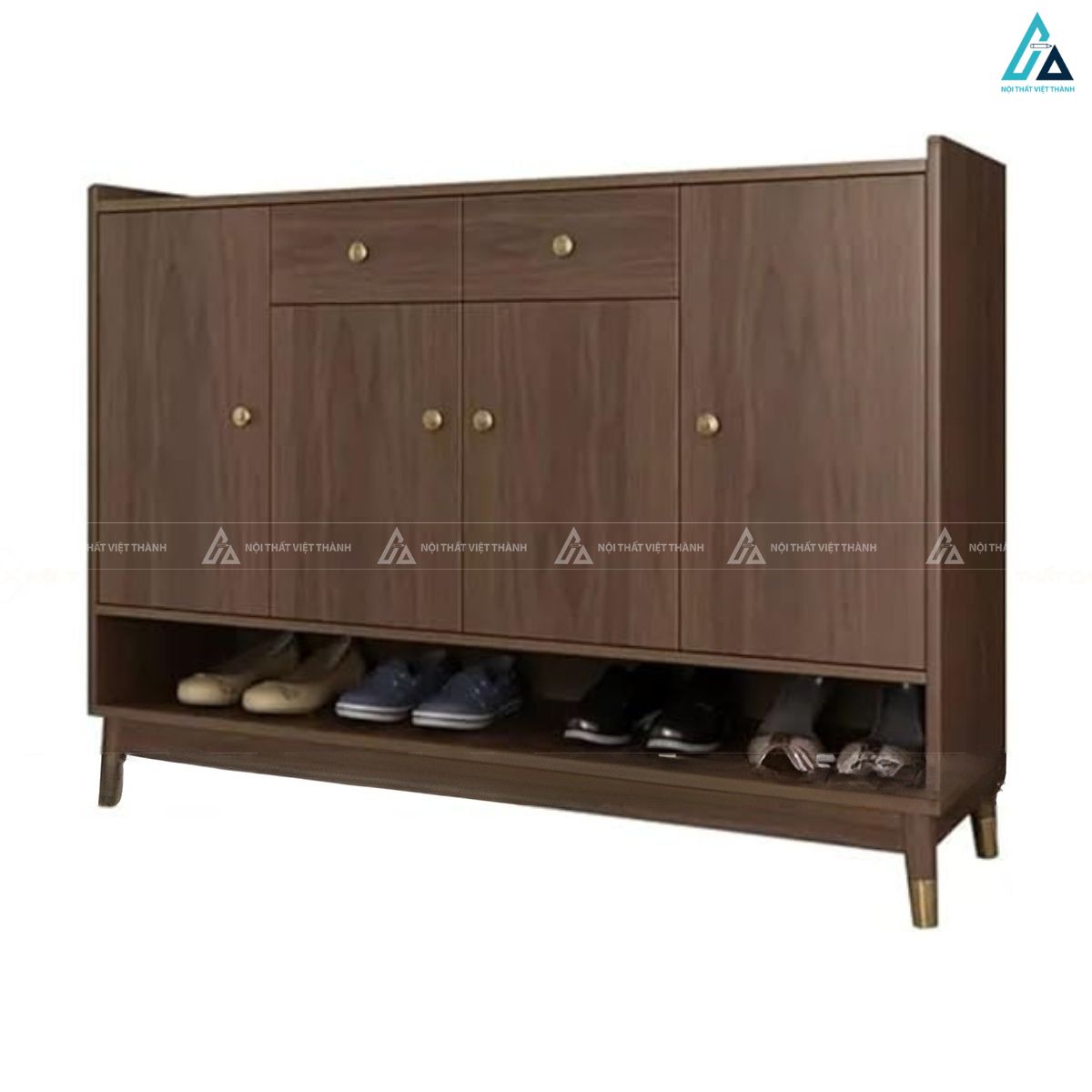 Tủ giày dép hiện đại thiết kế sang trọng với chân kim loại cao 4