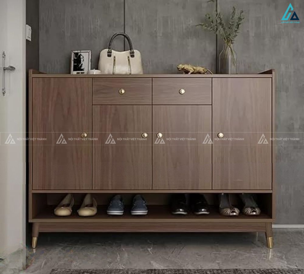 Tủ giày dép hiện đại thiết kế sang trọng với chân kim loại cao