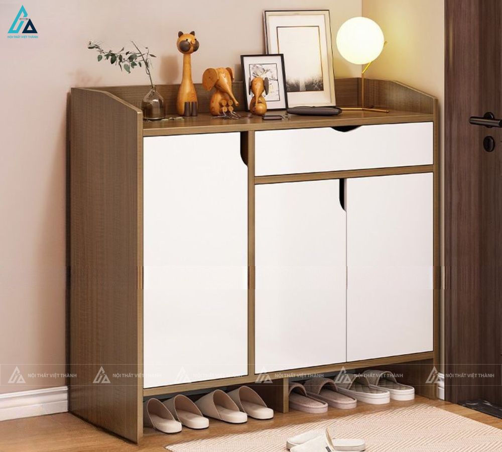 Tủ giày dép thông minh phối màu hiện đại kèm ngăn kéo tiện dụng 2