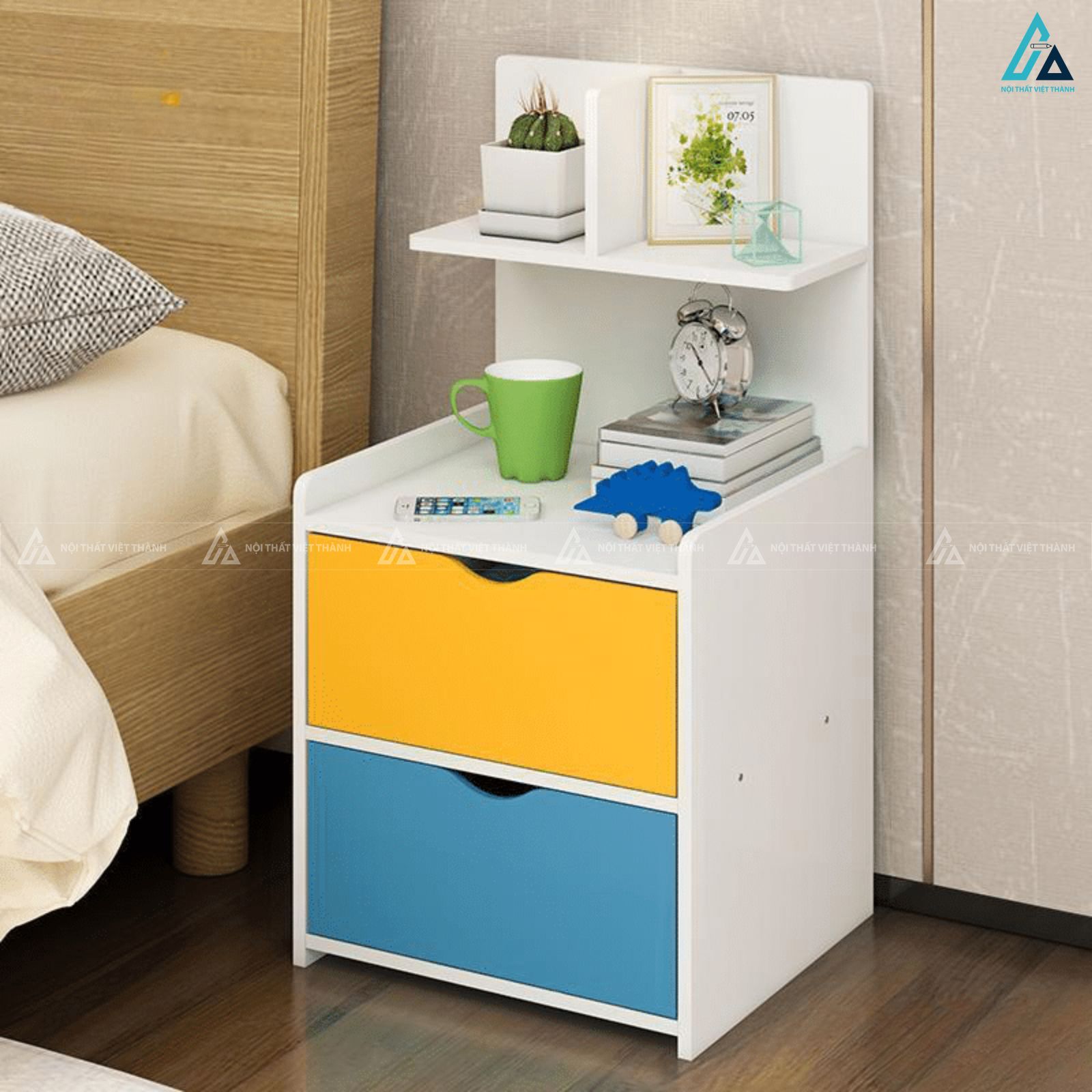 Tủ đầu giường đa tầng kiểu dáng nhỏ gọn cho phòng ngủ sang trọng 1