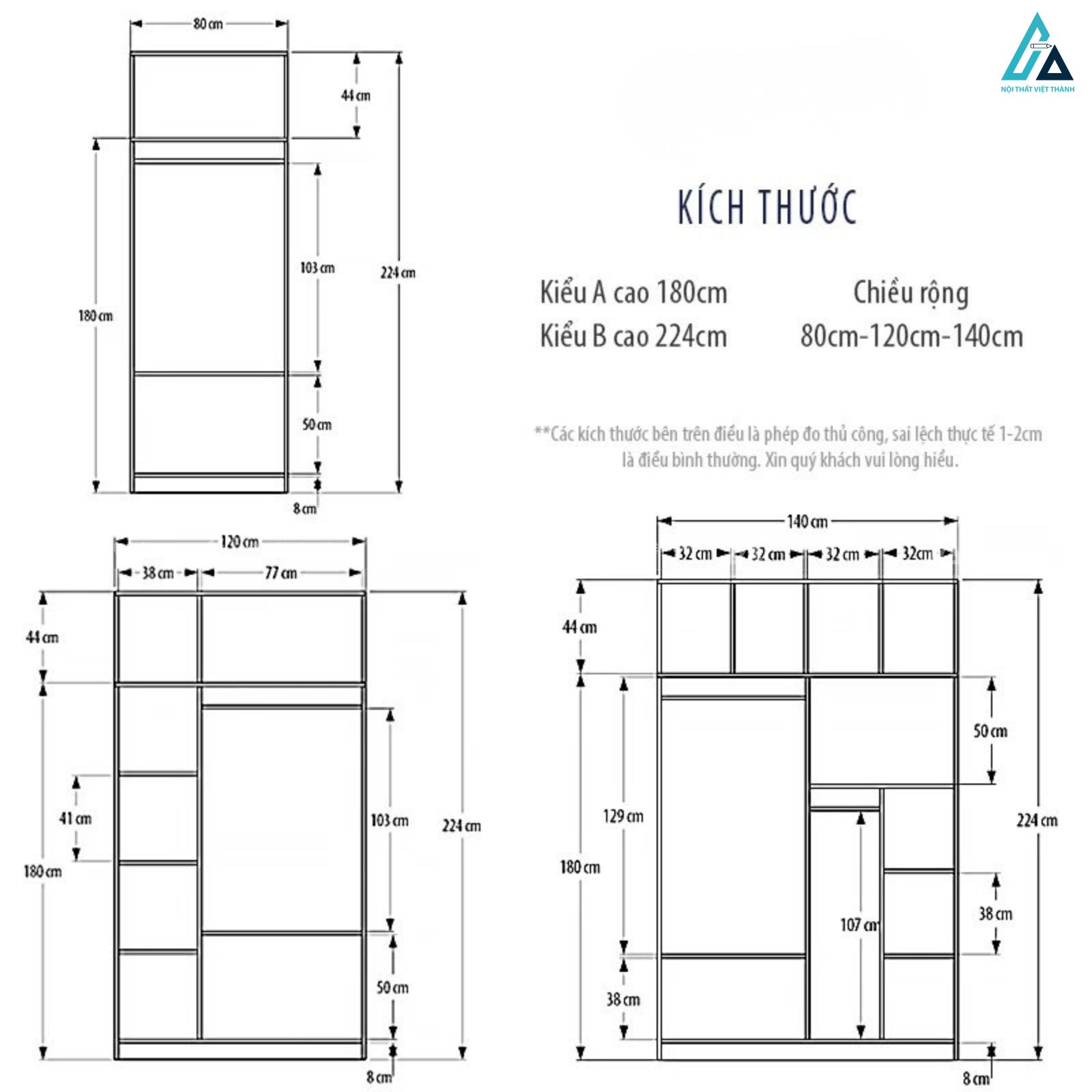 Tủ quần áo gỗ công nghiệp phối trắng tinh khôi thiết kế bền bỉ 5