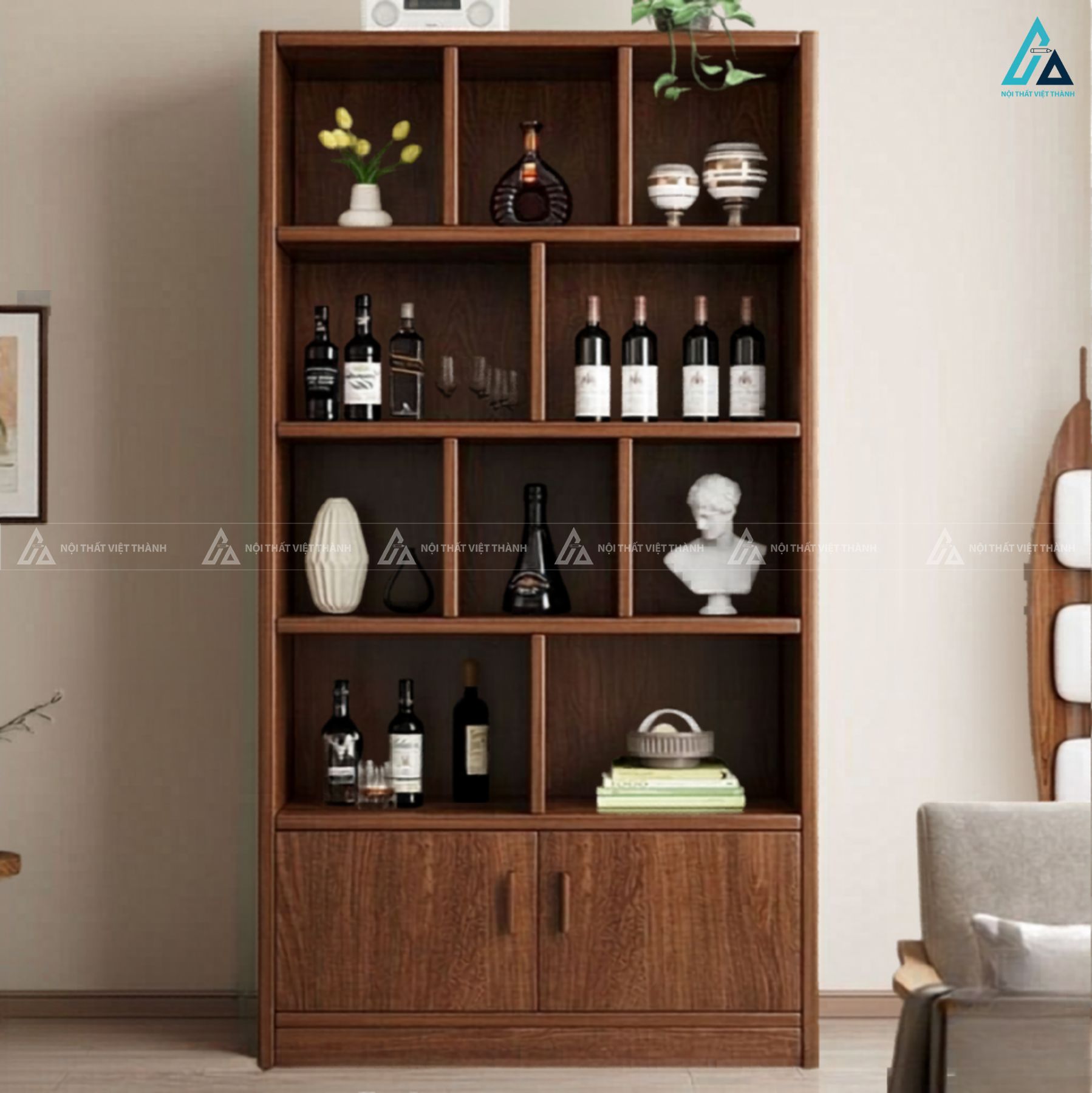 Mẫu tủ rượu thiết kế tối giản hiện đại cho không gian nhỏ 1
