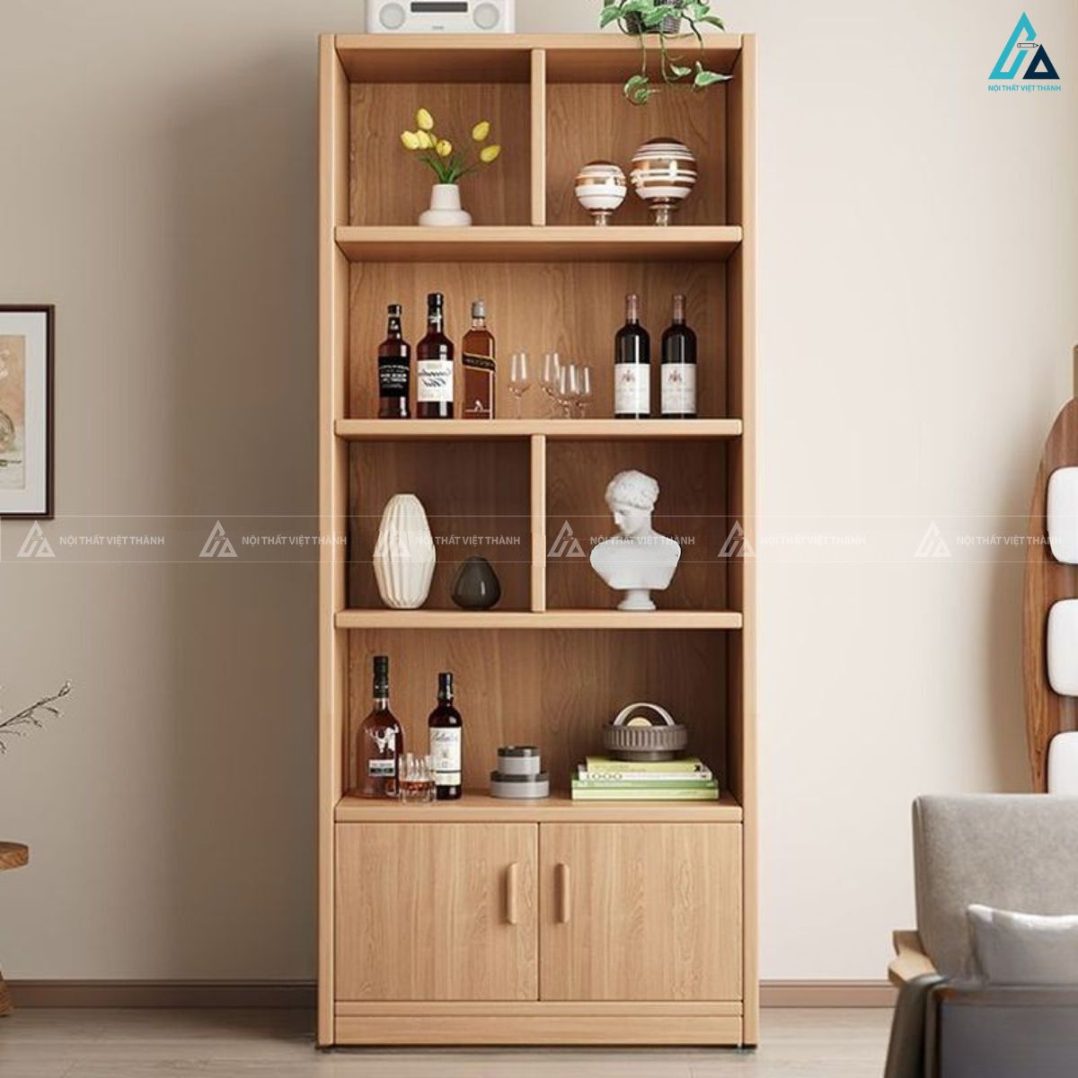 Mẫu tủ rượu thiết kế tối giản hiện đại cho không gian nhỏ